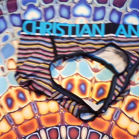 90593 Andrew Christian Prism Air Jock W/ Almost Naked Multicolor Striped - Picture 6 of 7